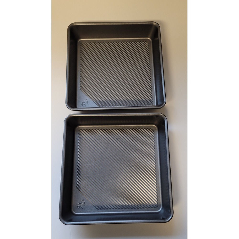 PC Nonstick 9x9 Square Baking Pans Set of 2 Carbon Steel Brownie Cake Pan